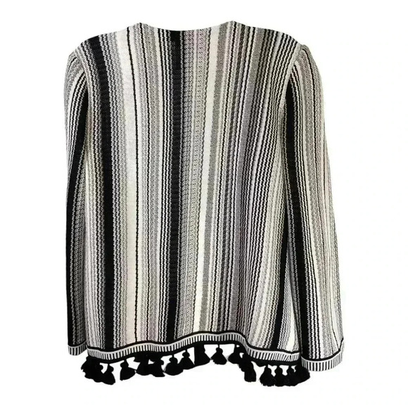 Misook Collection Cardigan Jacket Women's Small - Elegant Knit Fashion Tasseled - Picture 4 of 6